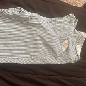 Blue and White Striped Levis